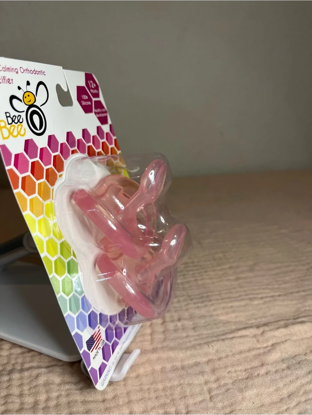 Pink Silicone Pacifiers – Pack of 2 (12+ Months)